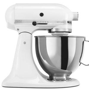 KitchenAid Artisan Series 5 Quart Tilt Head Stand Mixer with Pouring Shield KSM150PS, White