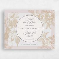 Beige Wedding Save the Date - Ridgemoor Landscape