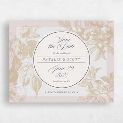 Beige Landscape Wedding Save the Date - Ridgemoor Landscape
