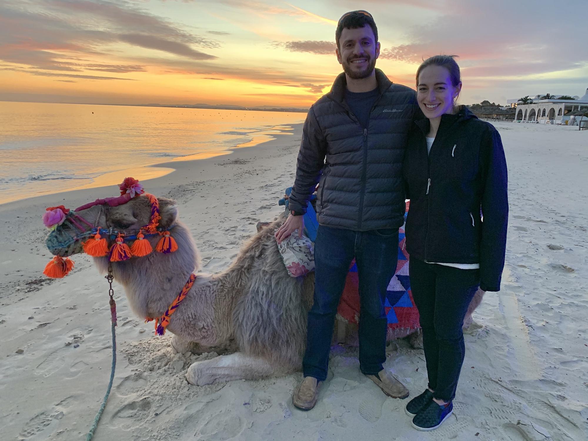 A sunset, and a camel!