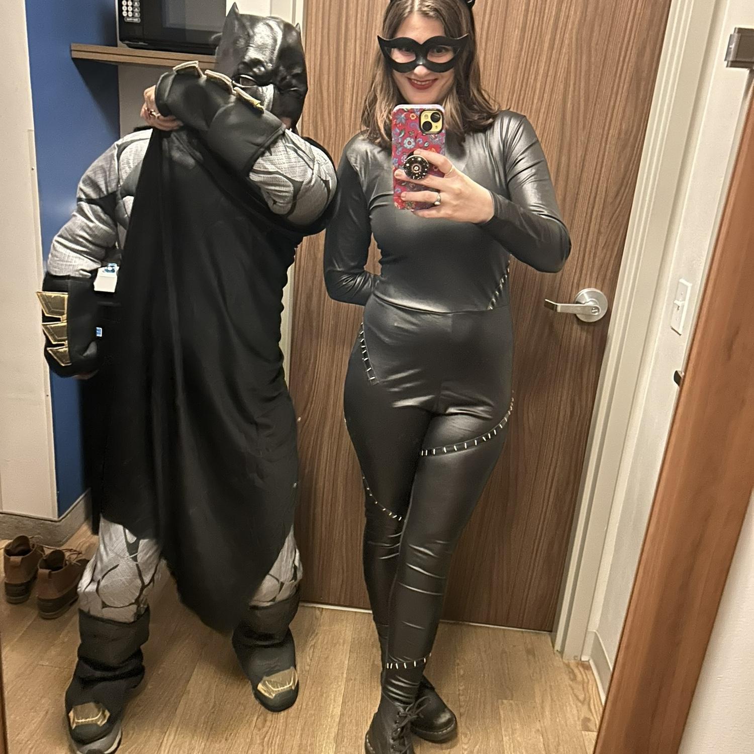 Giving Christian Bale and Anne Hathaway a run for their money… (Halloween 2024 in Burlington, VT)