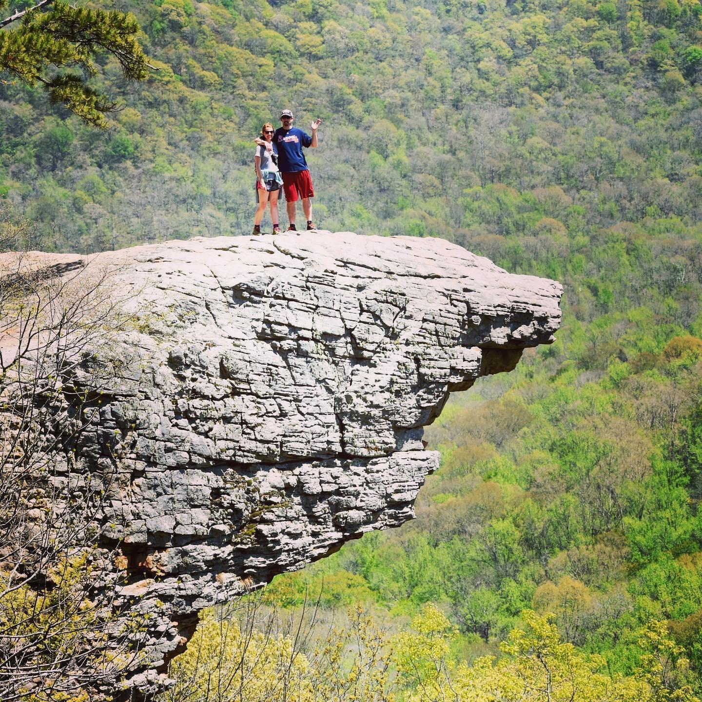 Scouting Locations with the Zamoras - you'll all be glad we picked White Rock Mountain over this site!
