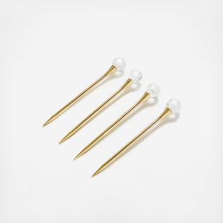 Heritage Crystal Cocktail Pick, Set of 4