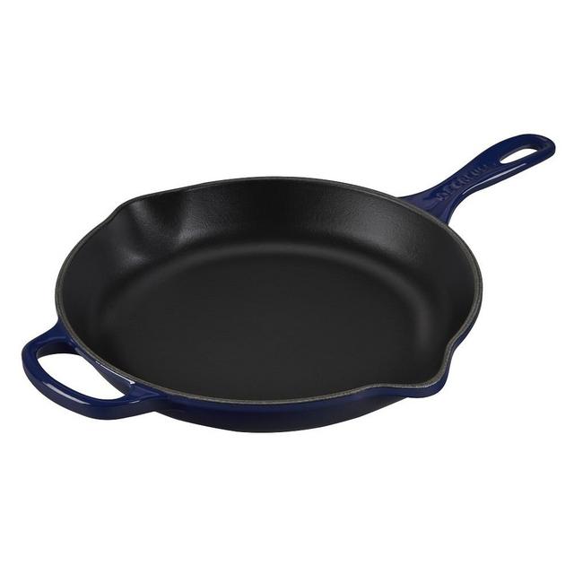 Le Creuset Signature Enameled Cast Iron Skillet Fry Pan, 10 3/4", Indigo