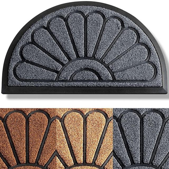 Extra Durable Door Mat 30x18 - Welcome Mats for Front Door - Front Door Mat Outdoor - Door Mats for Home Entrance Doormat - Half-Round Welcome Mat - Rugs for Entryway - Outdoor Doormats - Entryway Rug