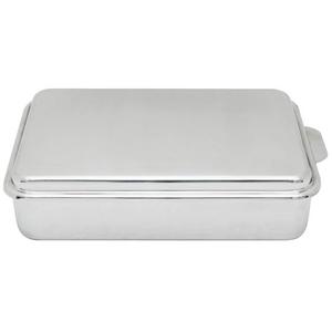 Lindy's Stainless Steel 10 X 13 inches Covered Cake Pan, Silver
