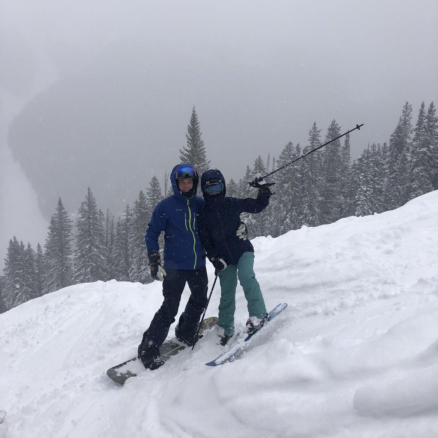 Enjoying some fresh powder in Jackson Hole.