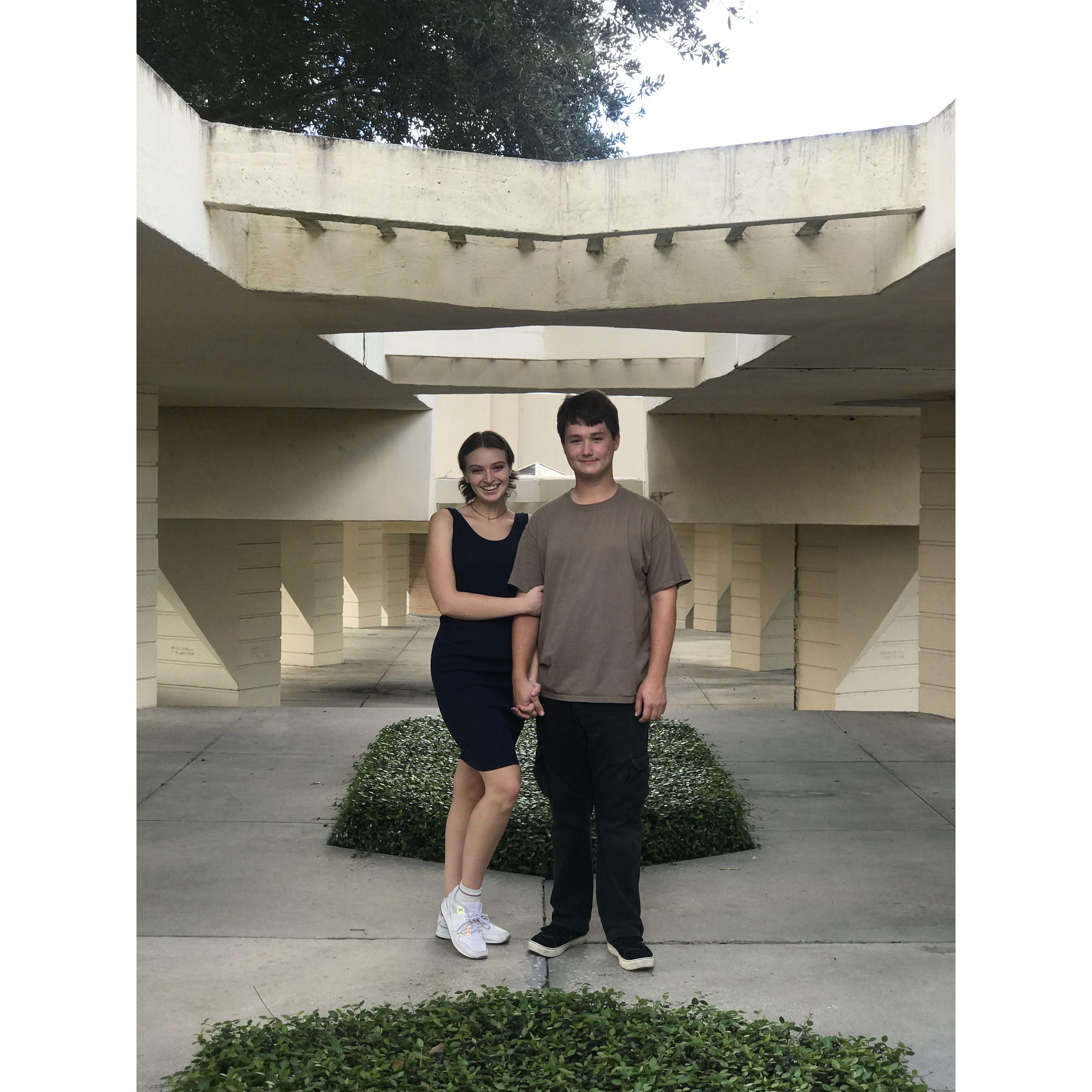 Megan and I at the beautiful Florida Southern College taking in the stunning Frank Lloyd Wright architecture.