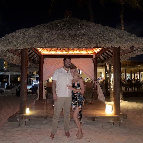 Proposal Dinner: amazing 6-course meal in a private beach palapa for "our anniversary", but this was his disguise for proposing!