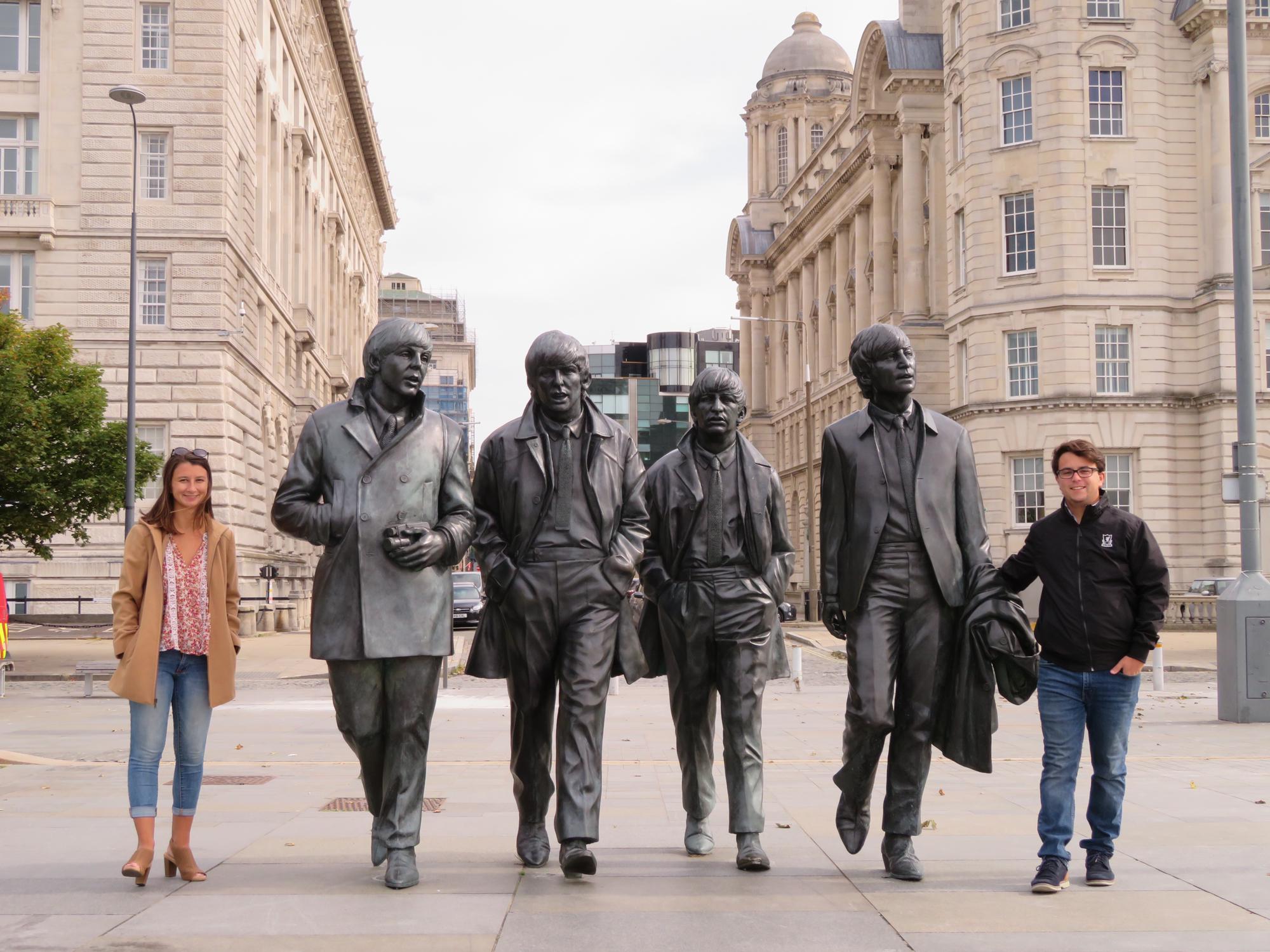 Beetles statue in Liverpool, UK