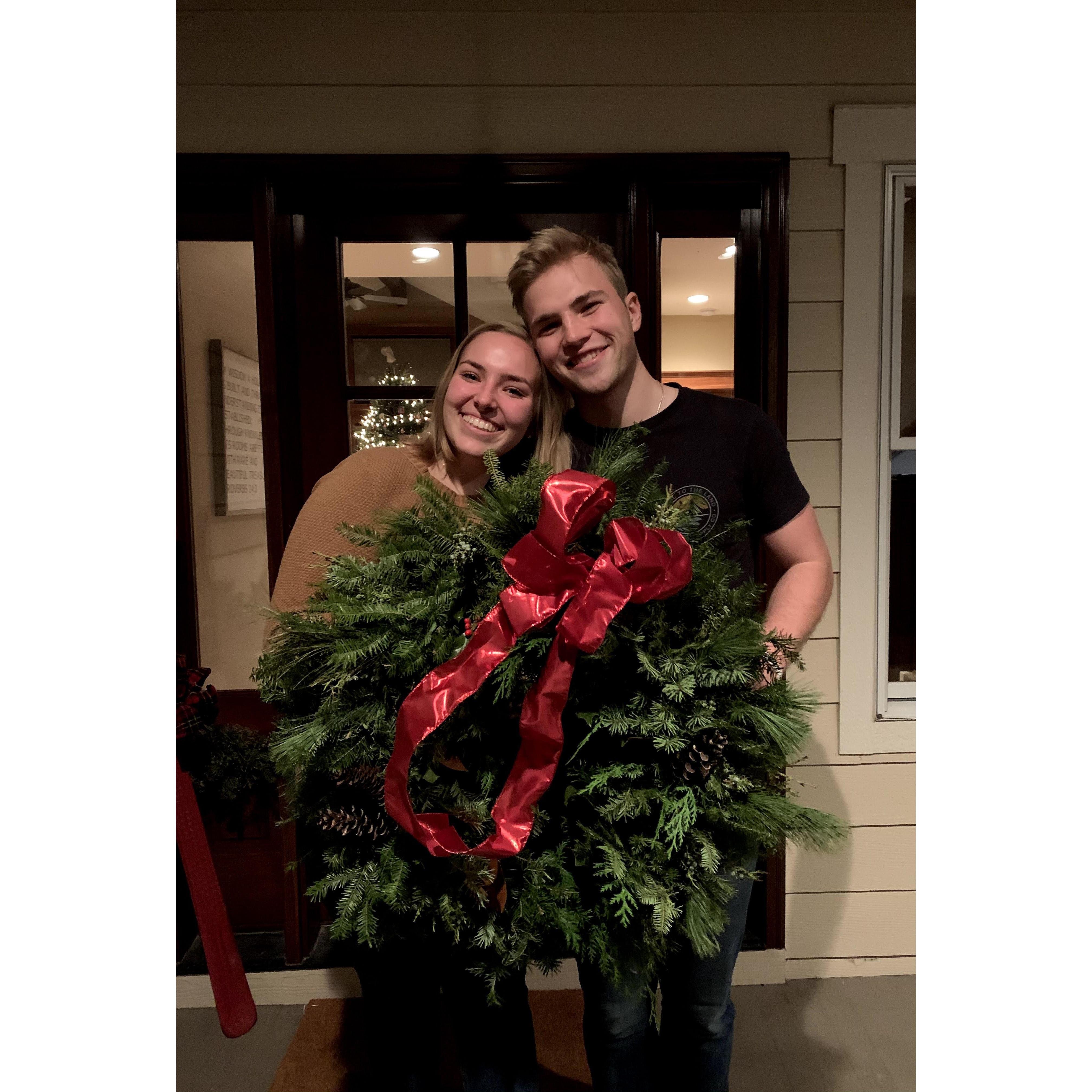 Wreath making, year 2 :)