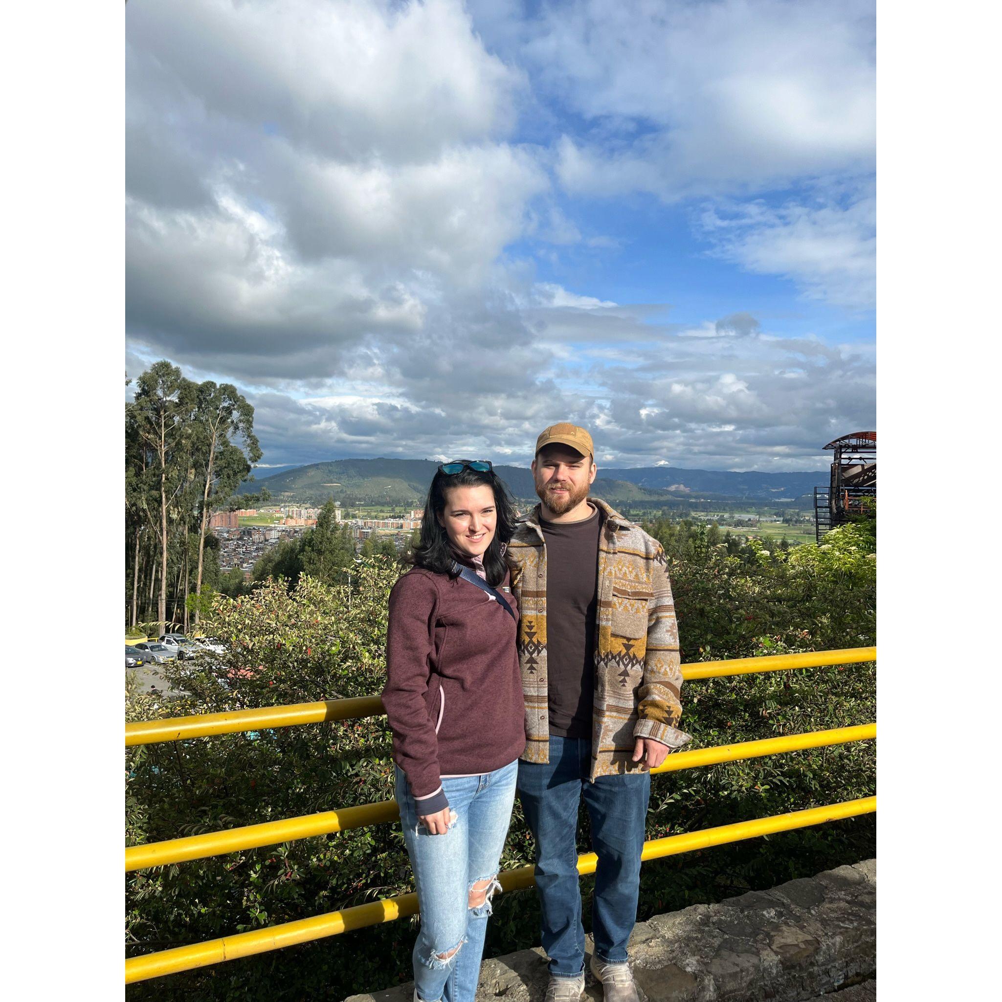 Outside of the Salt Cathedral in Bogota, Columbia
