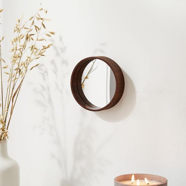 Maren Wood Mirrors, Walnut, 6"