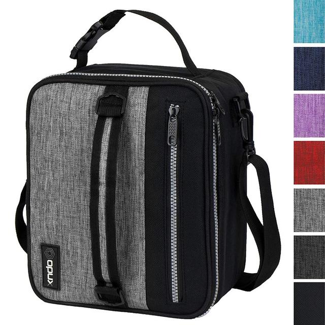 OPUX Premium Thermal Insulated Lunch Bag| School Lunch Box for Teens | Soft Leakproof Lining with Shoulder Strap | Compact Work Lunch Pail for Adults, Men, Women (Heather Gray)