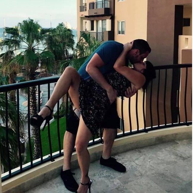 Our first official "dip" picture started in Cabo