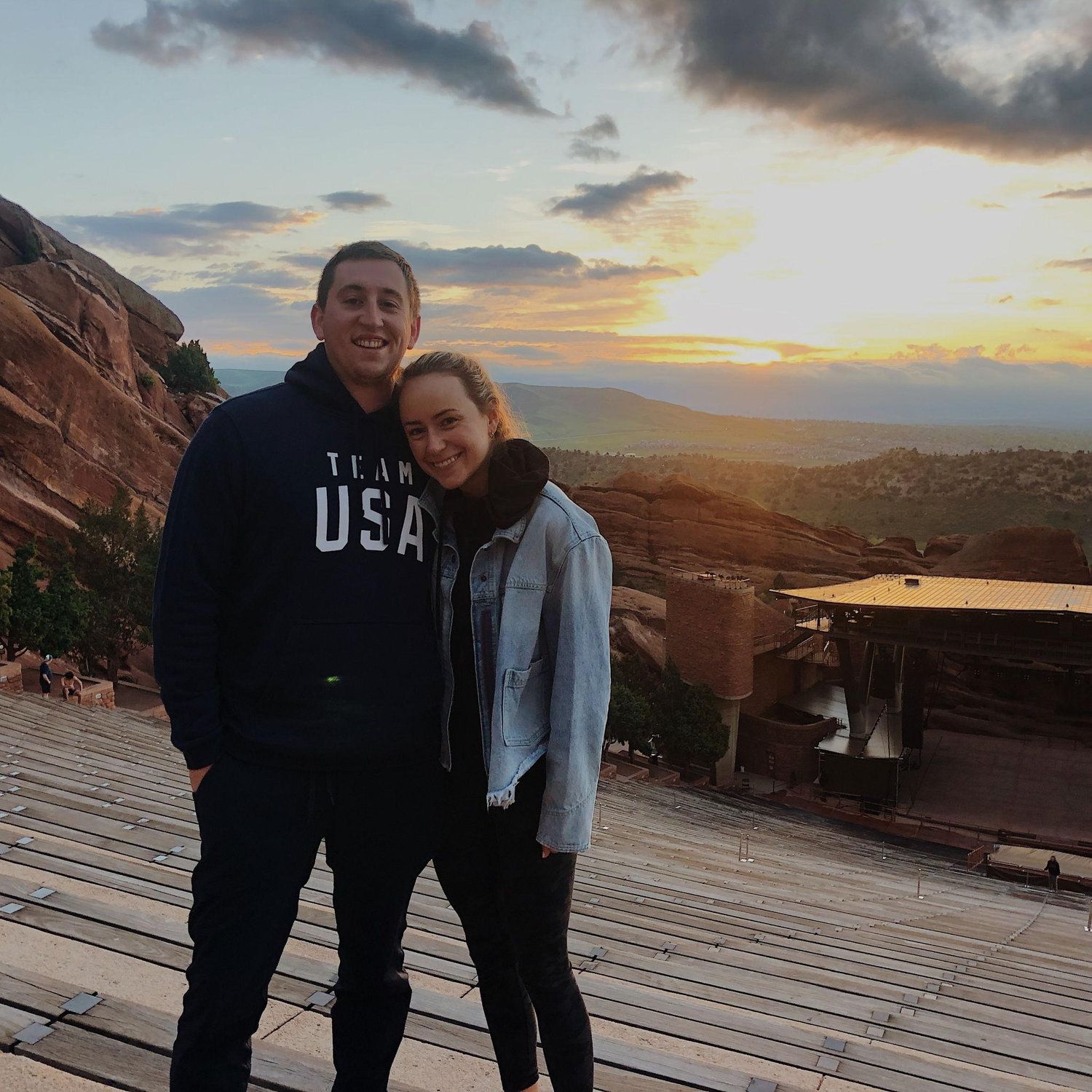 Sunrise at Red Rocks while visiting Spencer's family in CO (May, 2021)