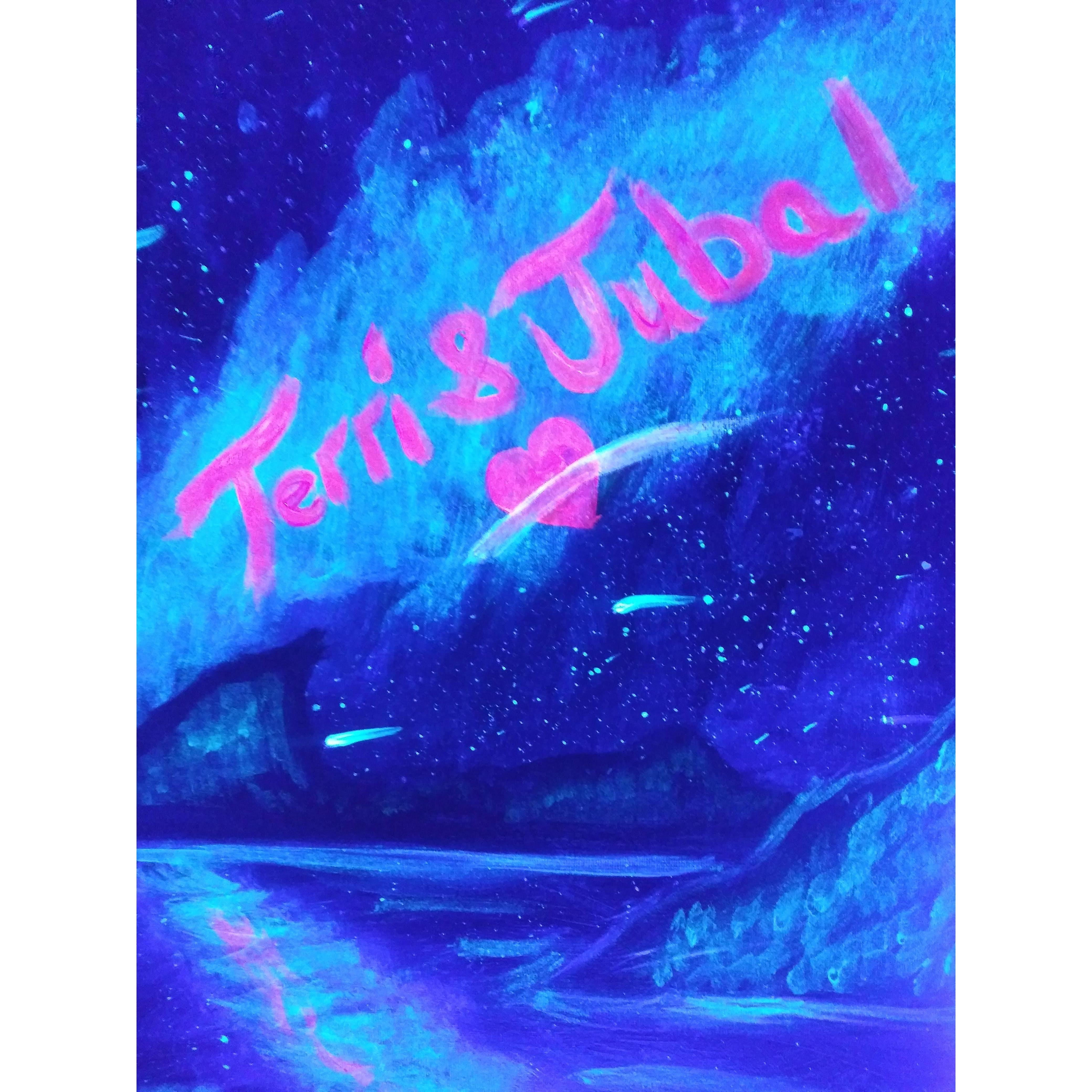 Terri's finished blacklight painting