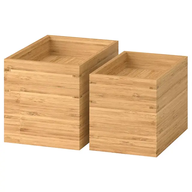 DRAGAN4-piece bathroom set, bamboo