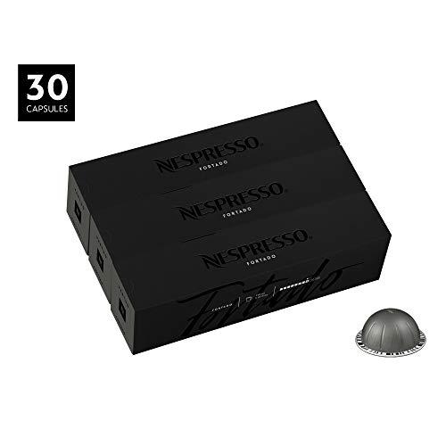 Nespresso Capsules VertuoLine, Fortado Gran Lungo Americano, Dark Roast Espresso Coffee, 30 Count Coffee Pods, Brews 5.0oz