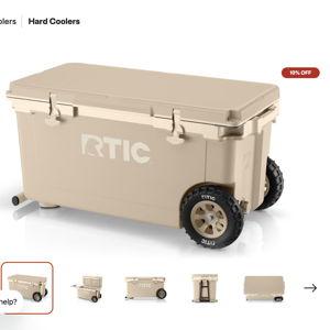 RTIC Cooler 72QT Wheeled Cooler Color: Beach