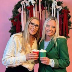 Becca and I at Stevens Creek Church Womens Night for Christmas