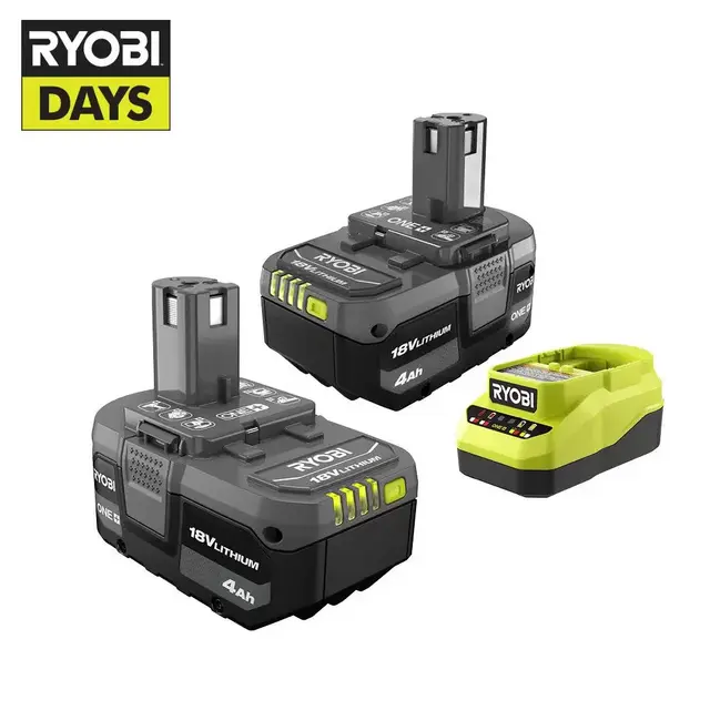 ONE+ 18V Lithium-Ion 4.0 Ah Battery (2-Pack) and Charger Kit