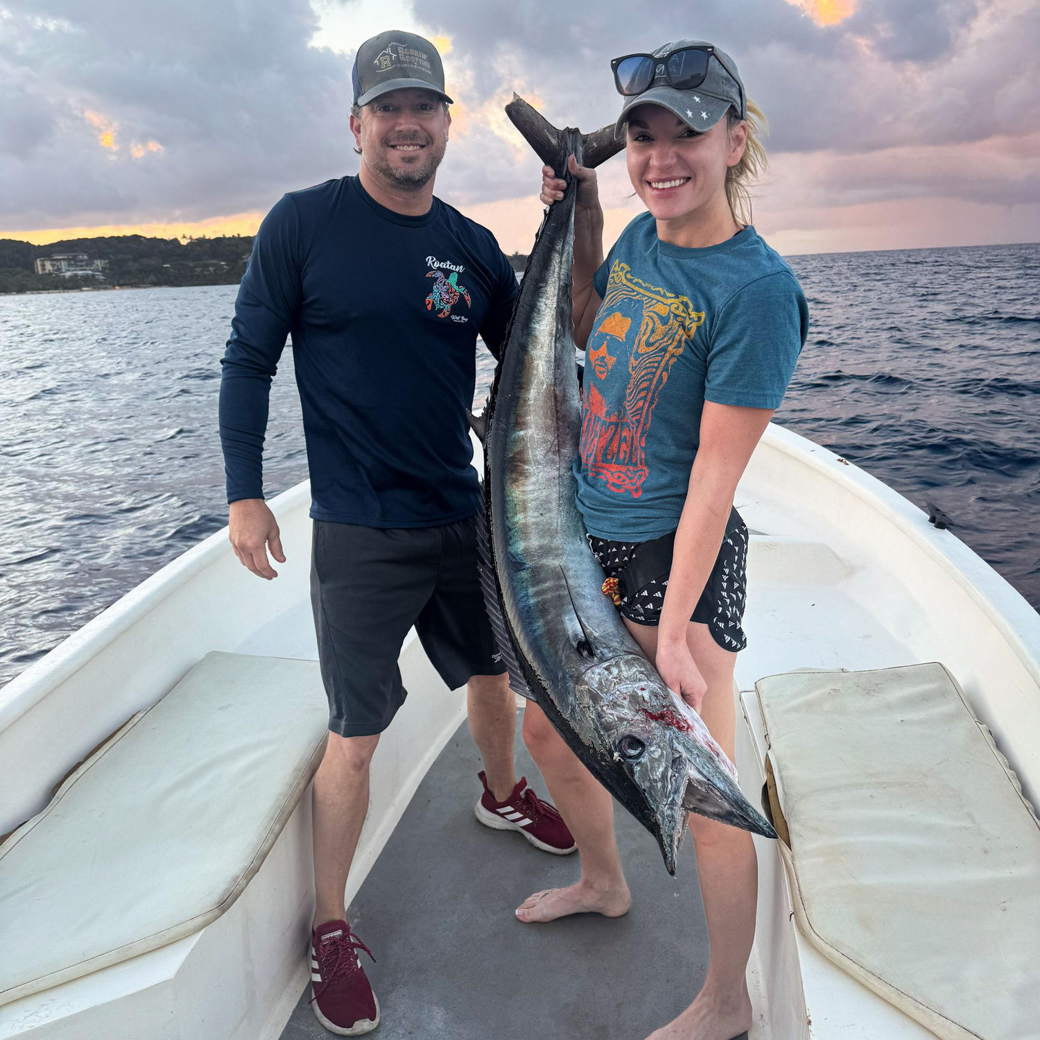 I caught the fish, he caught me ;)