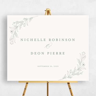 Beige Wedding Sign - Seraphine Landscape