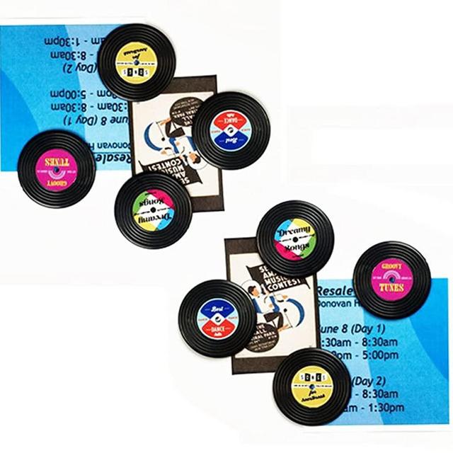 Decorative Refrigerator Magnets, Perfect Fridge Magnets for House Office Personal Use (8Pcs Record)