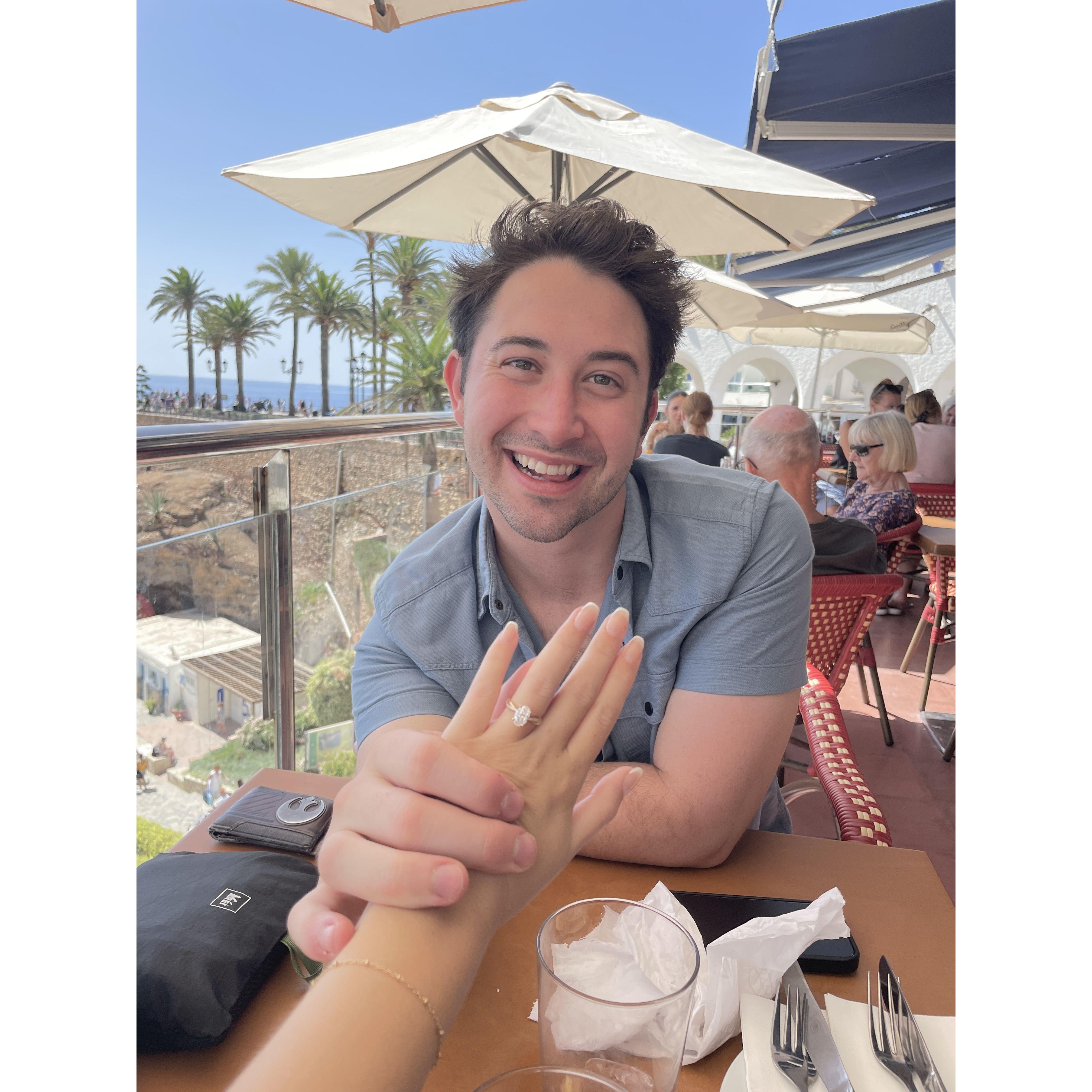 Lunch date after getting engaged