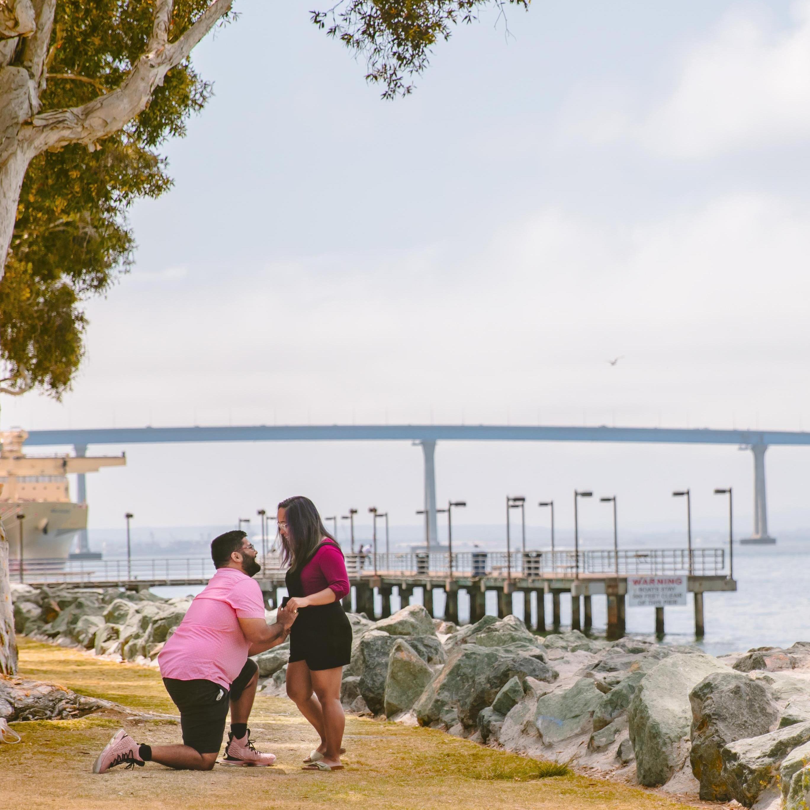 Sid told April he wanted to go catch some Magikarp  by the San Diego waterfront.  The only thing she caught was being off guard!

Taken by our friend Leslie Colon www.lesliecolonphoto.co
