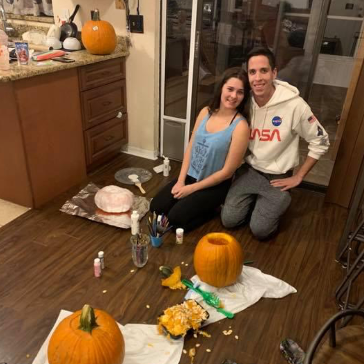 Our first Halloween together at my childhood home!