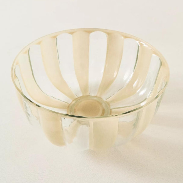 Striped Glass Salad Bowl Zara Home