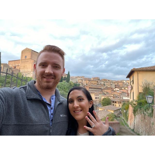 our first day engaged in Siena, Italy