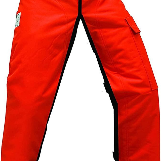 FORESTER Chainsaw Apron Chaps with Pocket, Orange 37 Length with Adjustable Belt