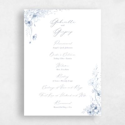 Blue Wedding Program - Almada