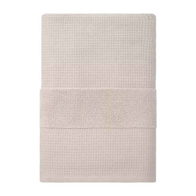 Haven™ Organic Cotton Waffle & Terry Bath Sheet in Pumice Stone