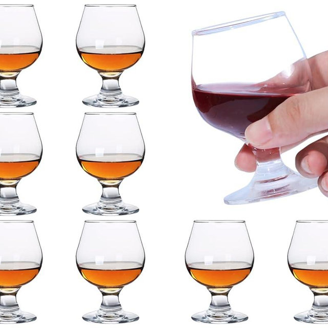 Glsairy Cute Shot Glasses Small Brandy Snifters Set of 8 | Cognac glasses | Port Glasses | Tequila Glasses(3.5 oz | 100 ml)