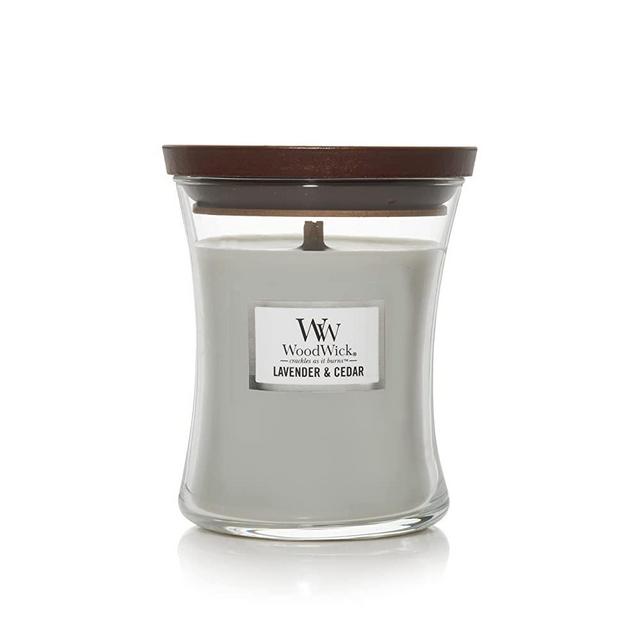 WoodWick Lavender & Cedar Medium Hourglass Candle, 9.7 oz.
