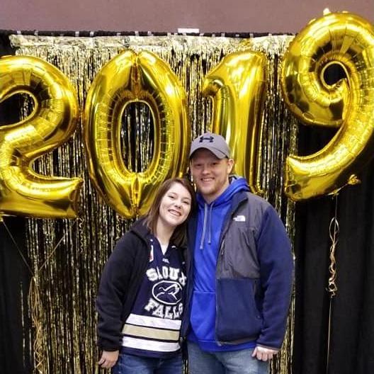 Our first official date. New years eve 2018 at a hockey game!