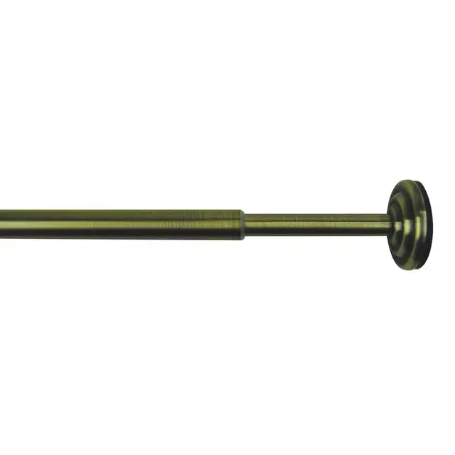 24 in. to 36 in. Adjustable Steel Mini Tension Rod in Antique Brass