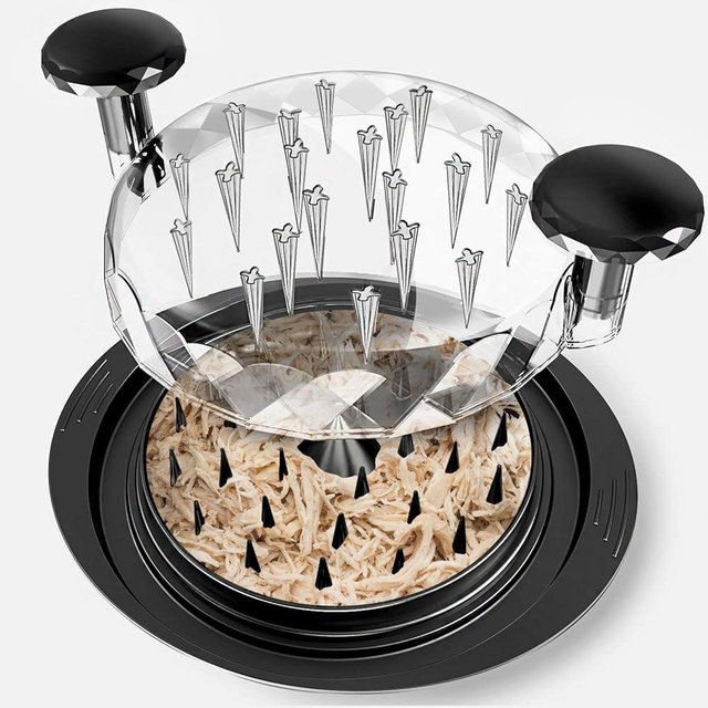 Chicken Shredder Tool Twist, 11" Heavy Duty Large Chicken Shredder, Meat Grinders Gadgets Machine, BPA Free, Strong Anti-Slip, Dishwasher Safe, Suitable for Pork Beef Chicken, Black