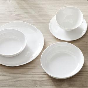 Sandia Melamine Dinnerware Collection - Color: Bianco