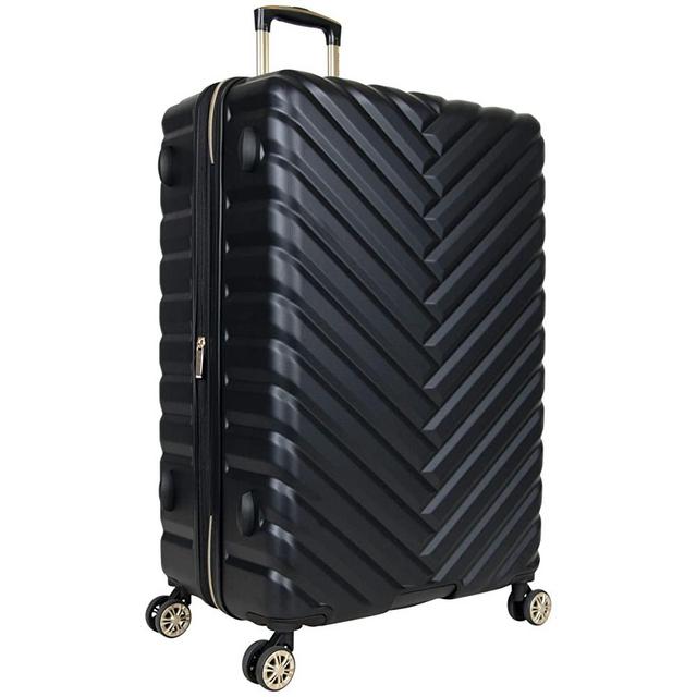 Kenneth Cole Reaction Women's Madison Square Hardside Chevron Expandable Luggage, Black, 28-Inch Checked