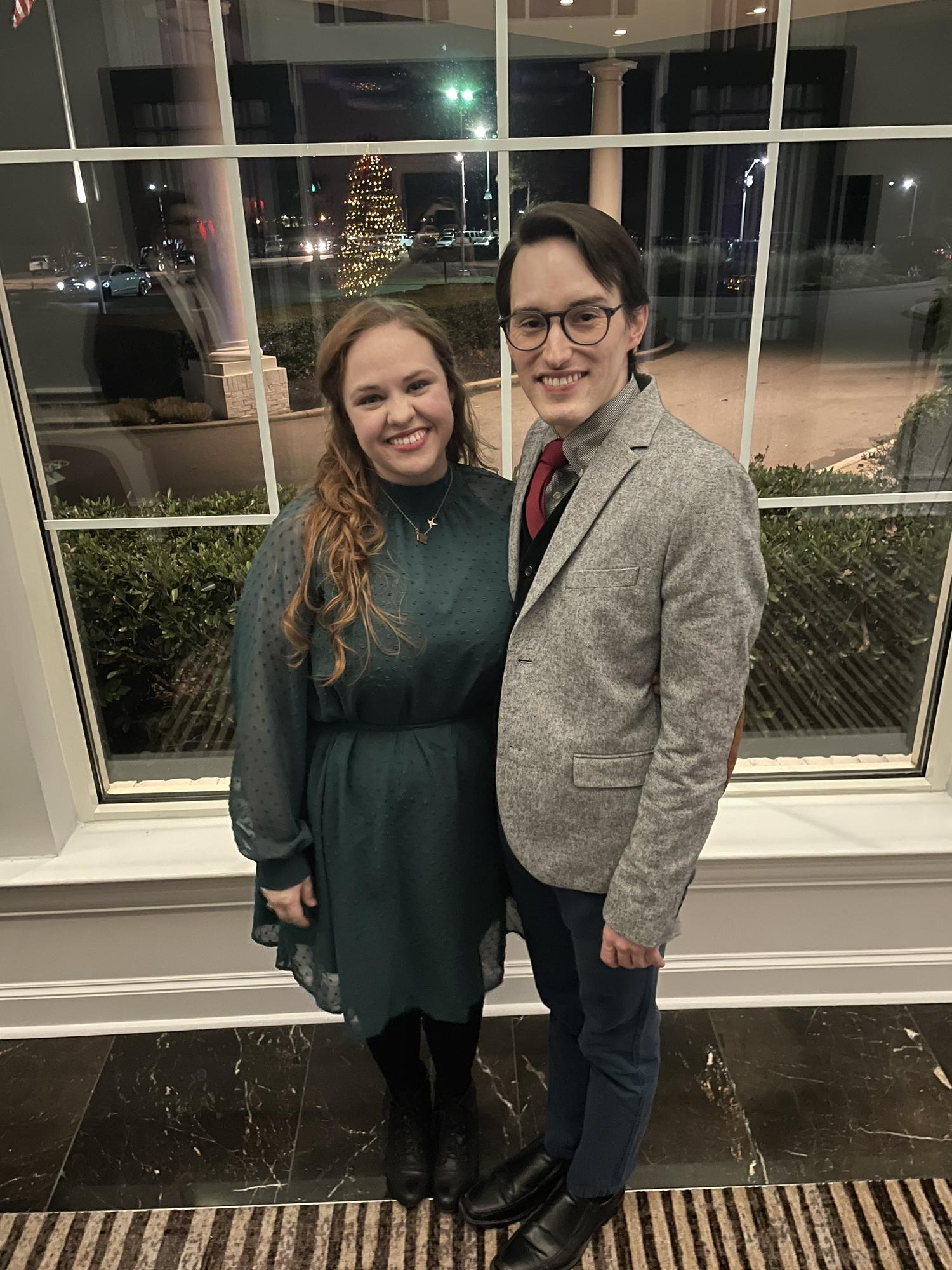 At Grant’s office Christmas party!