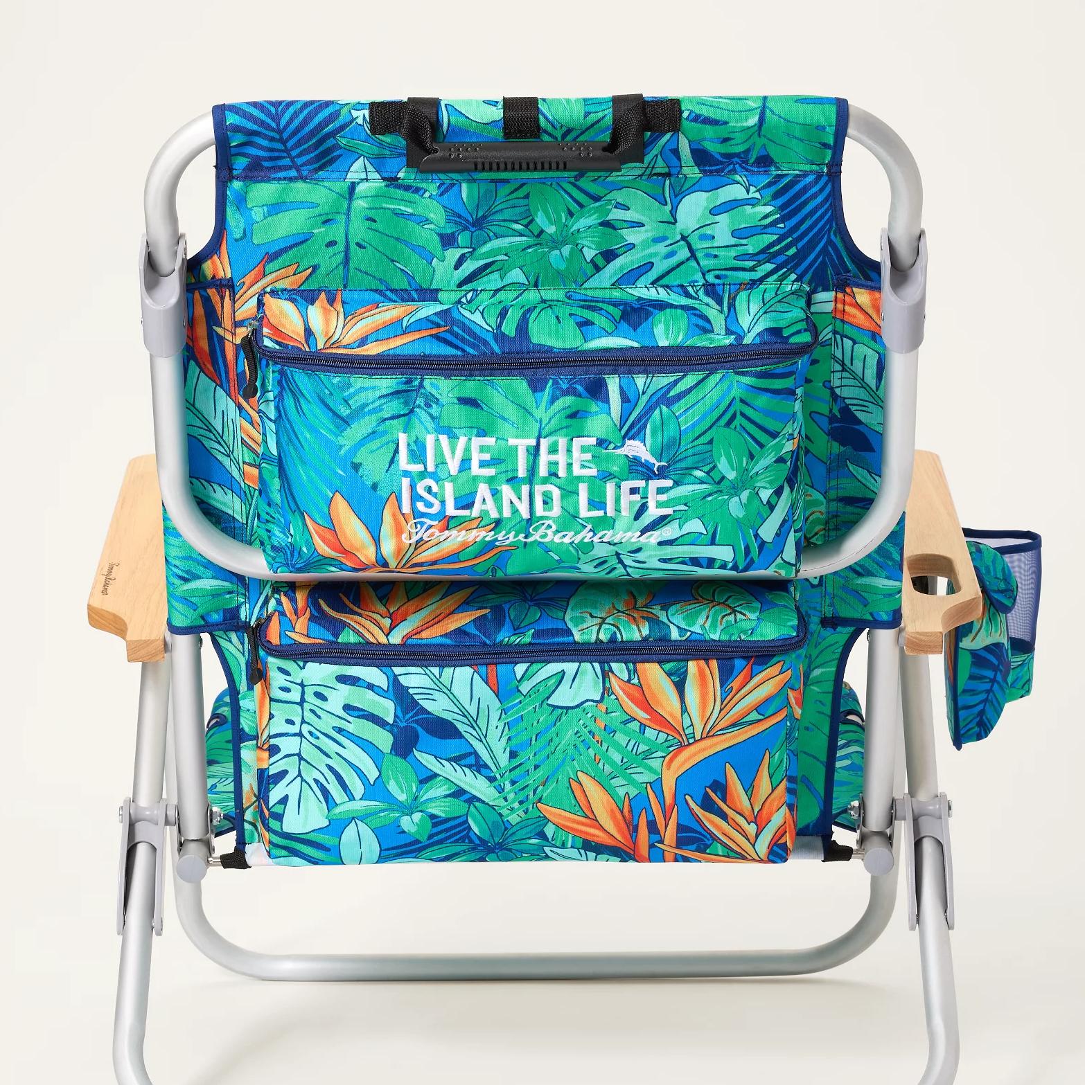 Tommy Bahama Swaying Fronds Deluxe Backpack Beach Chair