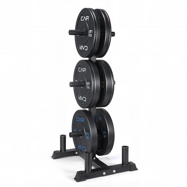 CAP 2-inch Olympic Bumper Plate Weight Set | 100-370 lbs | Multiple Colors | Storage Rack Optional