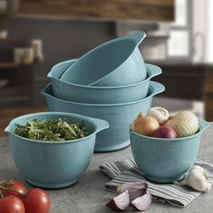 KitchenAid KE178OSAQA Classic Mixing Bowls, Set of 5, Aqua Sky 2