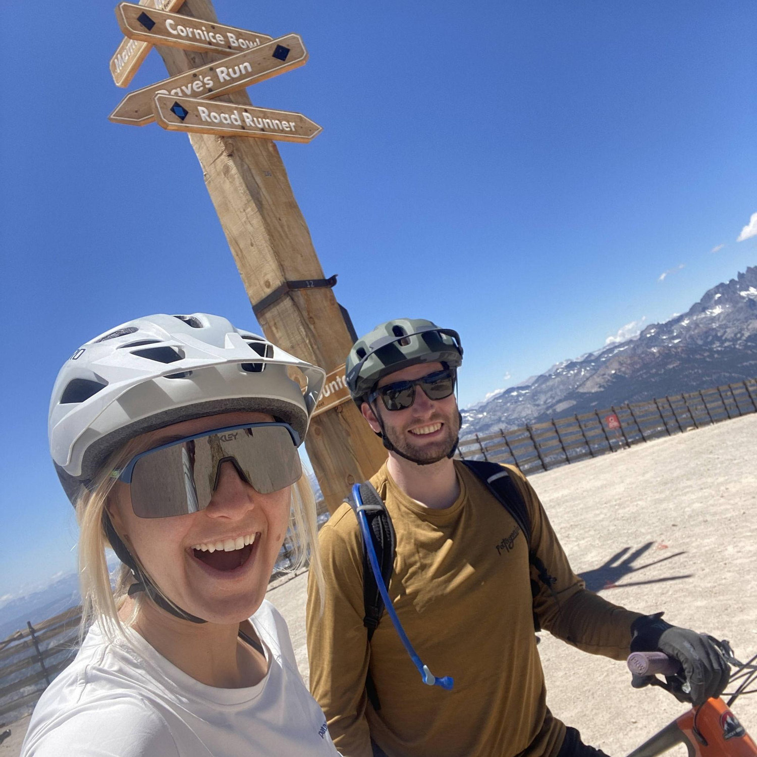 Biking down Mammoth Mountain