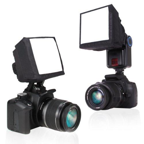 ENHANCE Camera Light Diffuser Softbox for Pop Up and External Speedlites with Foldable, Universal Design, Compatible with Neewer, Altura, Youngnuo and More Speedlite Flashes